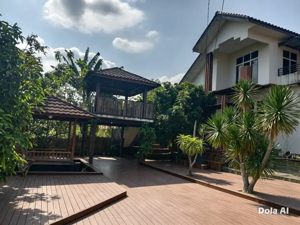 Jual rumah asri indah kokoh nyaman gazebo 2 buah, pinggir jalan