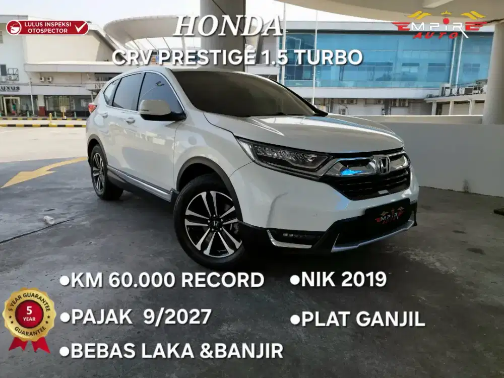CRV PRESTIGE TURBO KM 60RB PAJAK 8/2027