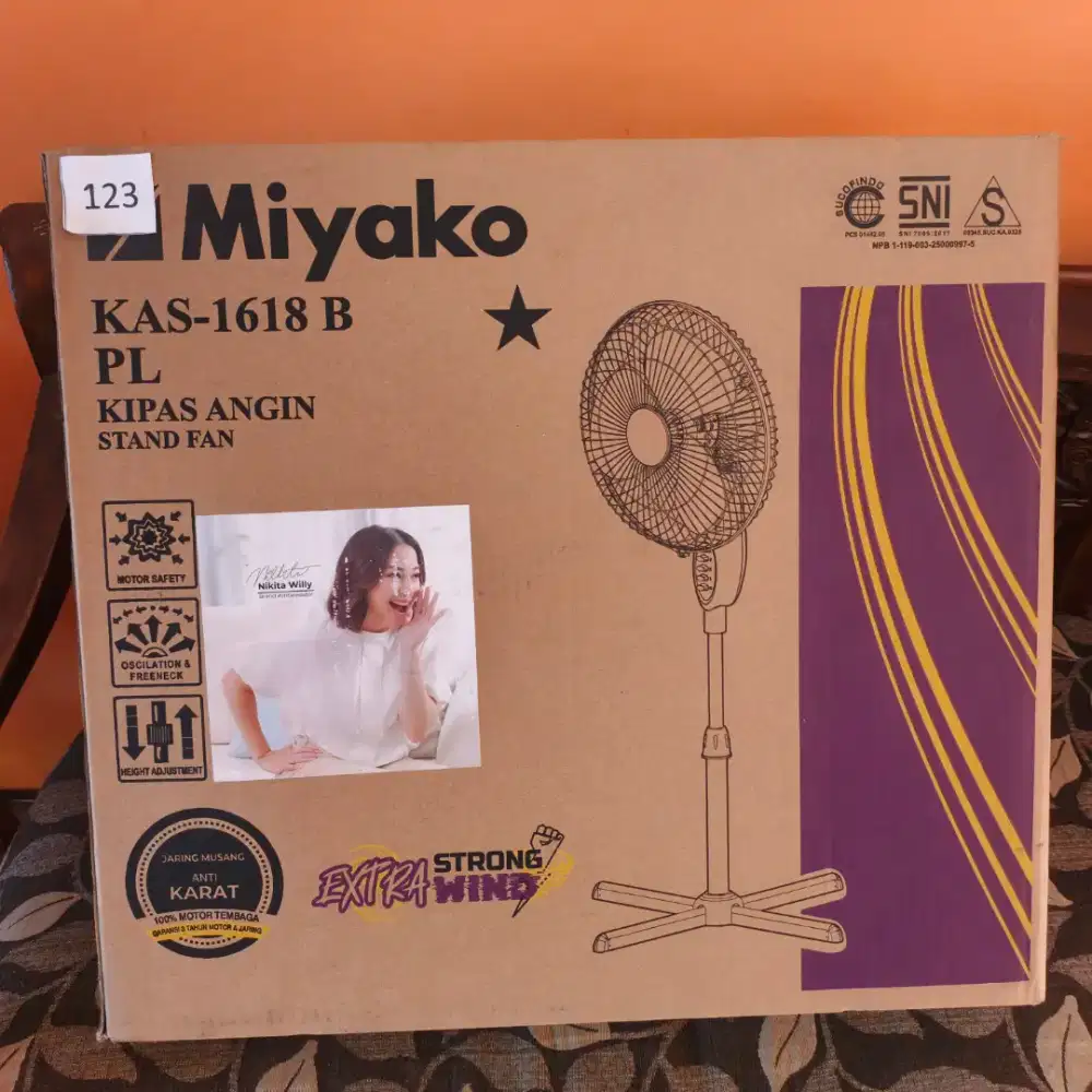 Kipasi Angin Berdiri Stand Fan Miyako