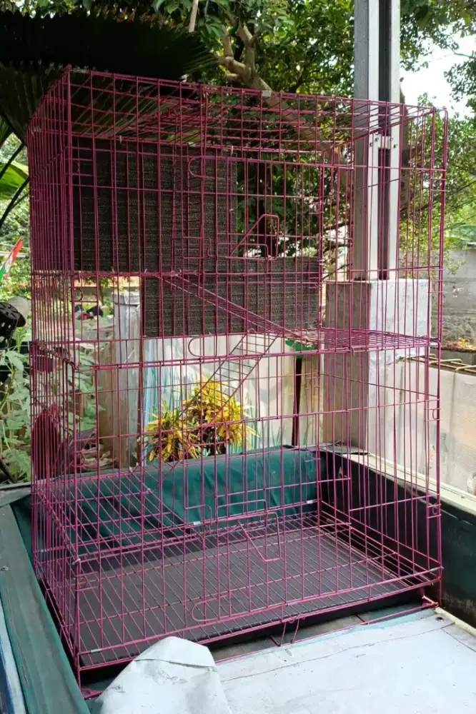Kandang kucing 3 tingkat 75x50x100