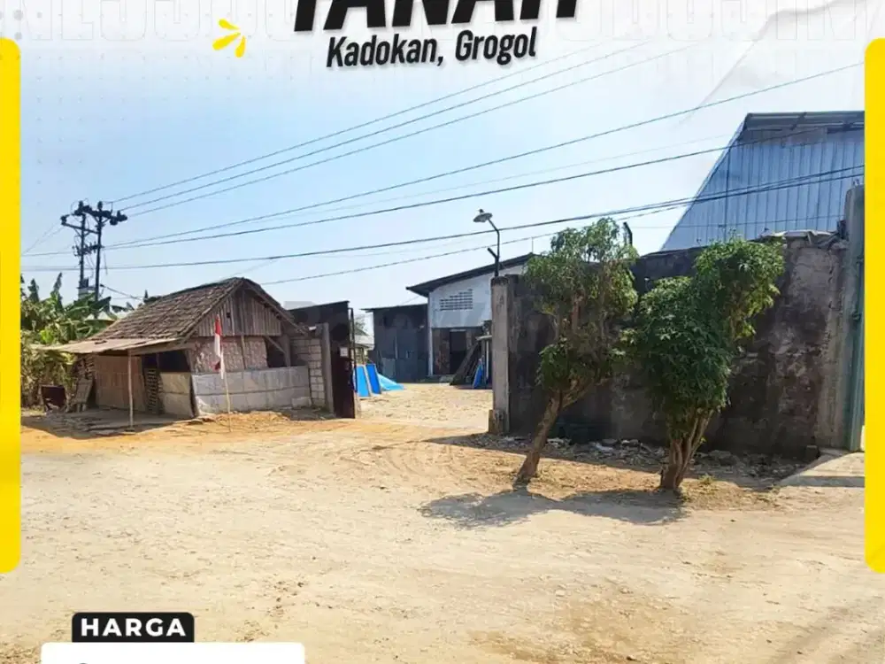 Tanah 7184 m2 Kadokan Grogol Sukoharjo