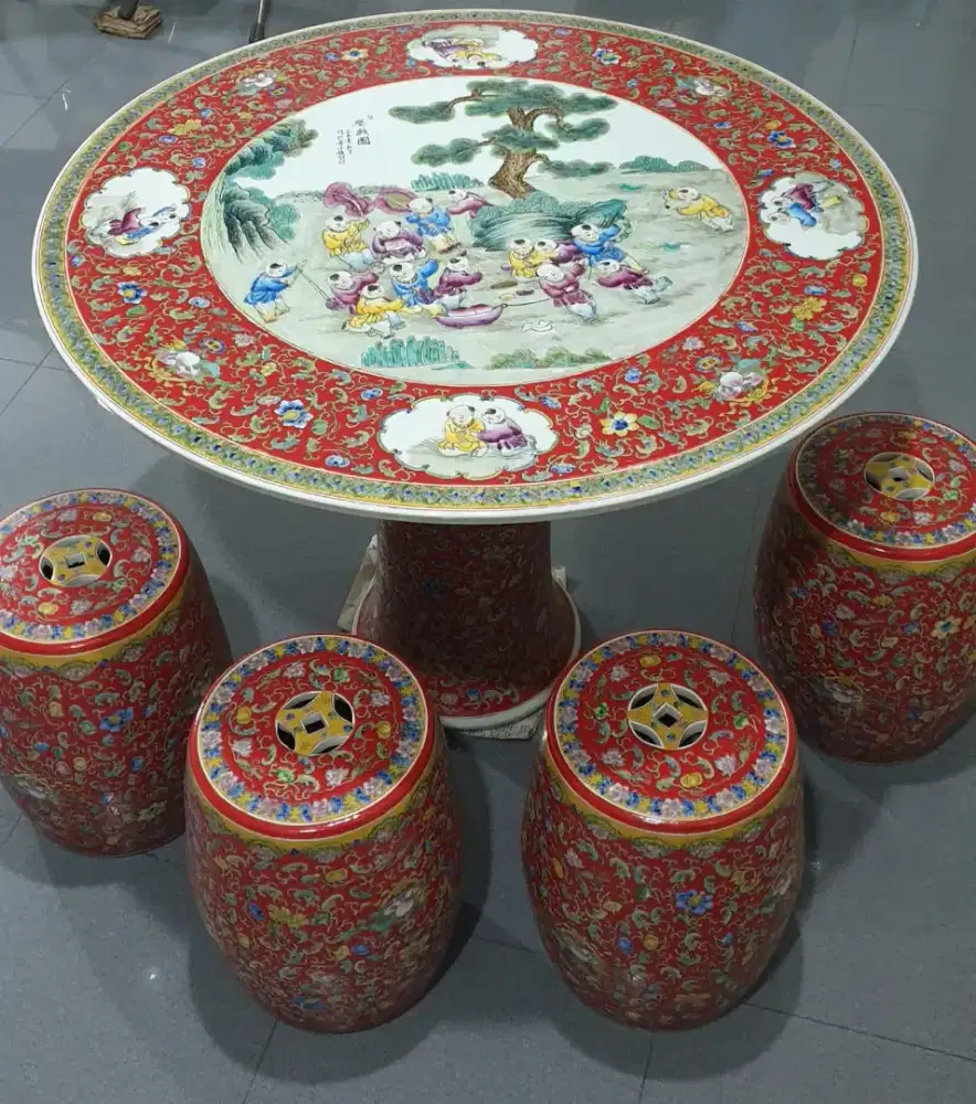 Meja kursi keramik china