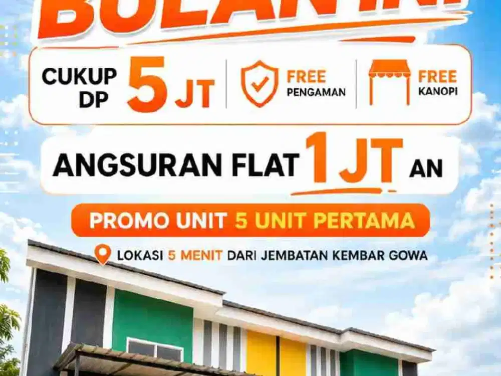 Rumah Subsidi terdekat Jembatan Kembar Pallangga