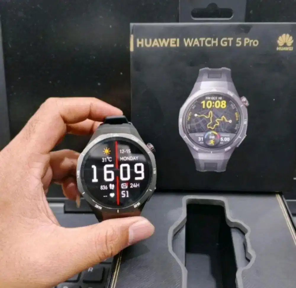 Second Huawei GT 5 Pro 46mm resmi likenew fulset original no minus