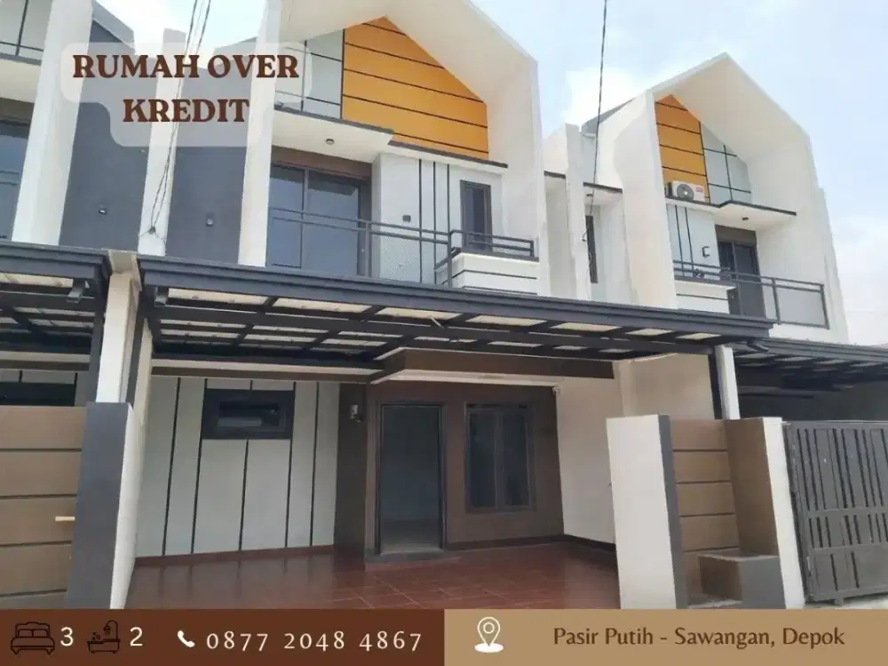 Rumah Over Kredit 68JT 2LT dkt Tol di Pasir Putih Sawangan Depok