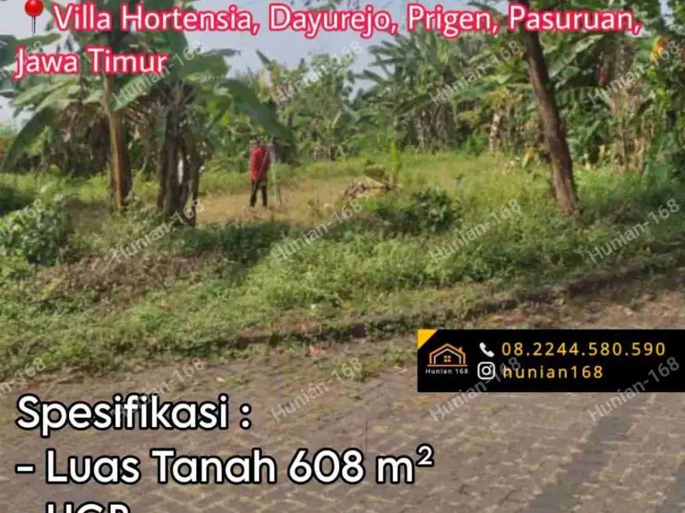 Tanah Rumah Vila Kebun Villa Hortensia Prigen Pandaan Tretes Trawas Dayurejo Pasuruan Kavling