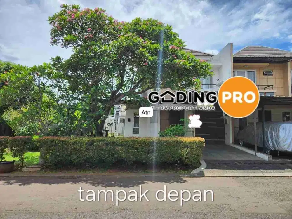 DIJUAL RUMAH SIAP HUNI DI KOTA WISATA CIBUBUR – SAMPING TAMAN, PRIVAT & NYAMAN