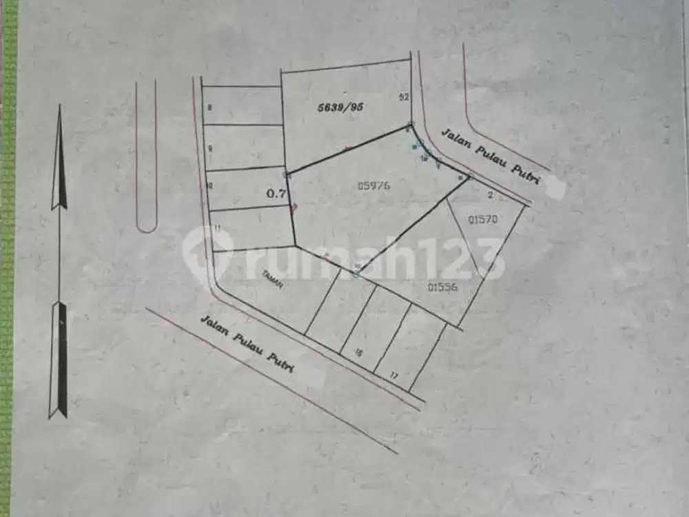 Tanah di Pulau Putri Modernland Tangerang SHM 357 m²