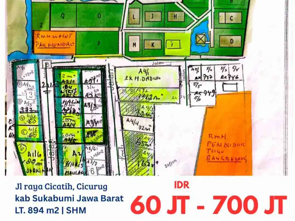 ERW002 rumah walet+tanah kavling+rumah tinggal di daerah Cicurug, kab. Sukabumi, Jawa Barat