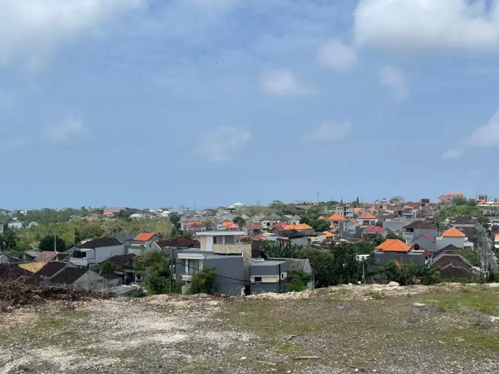 Tanah 26,6 Are View Laut dan Patung Gwk di Ungasan, Cocok Untuk Komplek Villa