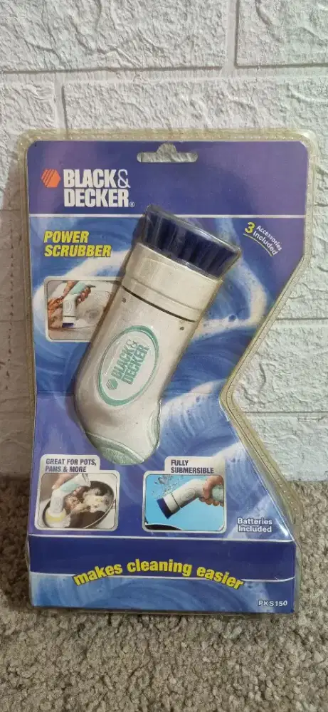 Sikat elektrik gosok kamar mandi peralatan dapur Black&Decker Kitchen