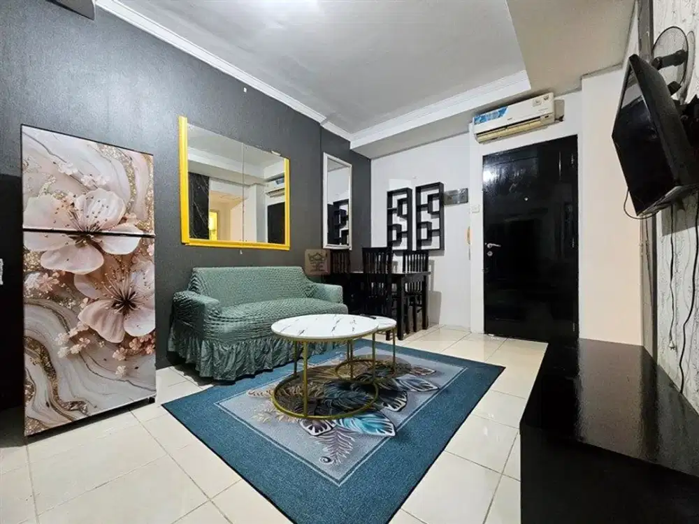 Termurah Jual 2BR Furnished Bagus di Mediterania Garden Residence Medit 2 Akses ke Mall Central Park, APL Tower, Taman Anggrek