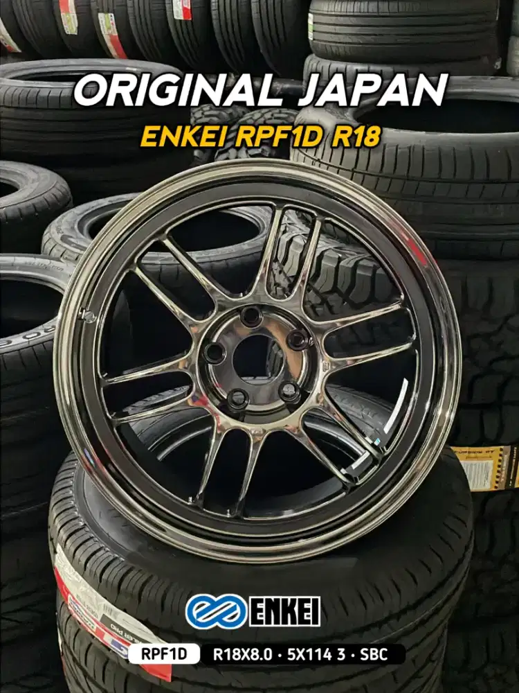 VELG ORI ENKEI JAPAN RPF1D R18X8 5X114.3 BLACK CROME