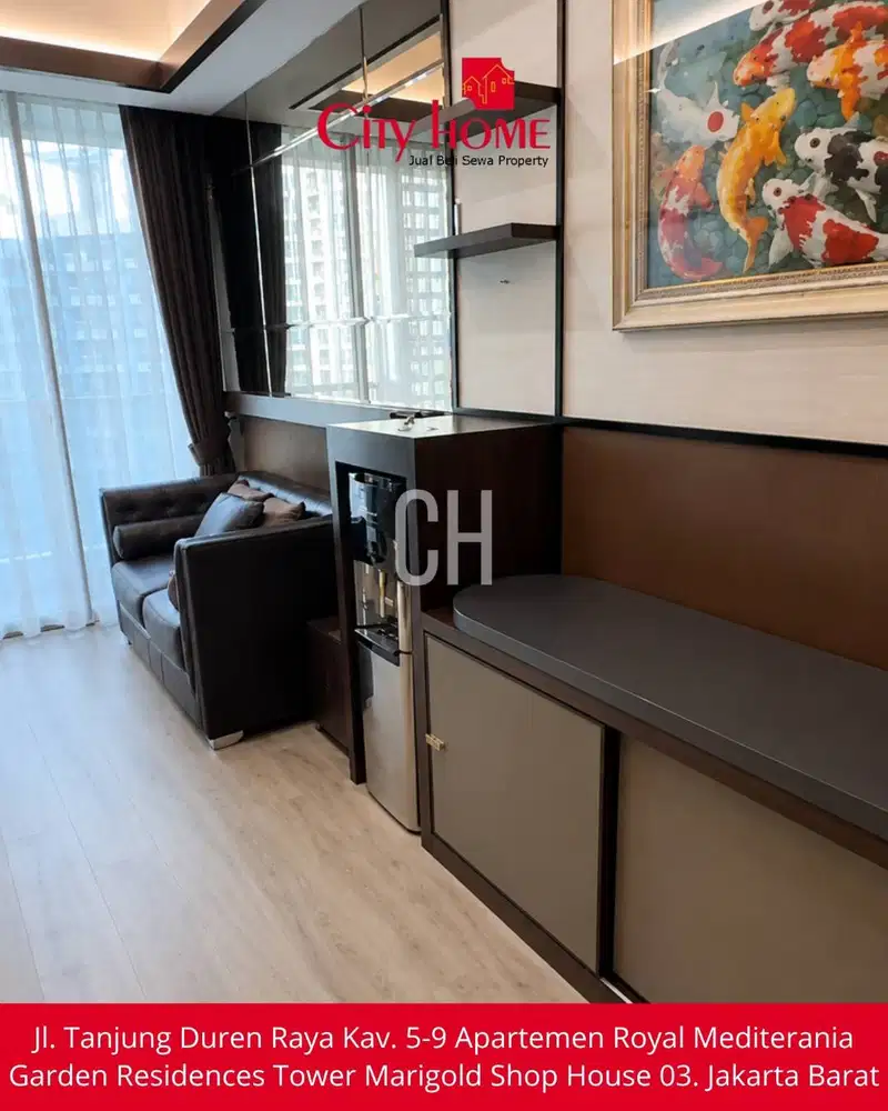 Dijual Apartemen Furnished 1 BR di Taman Anggrek Residences