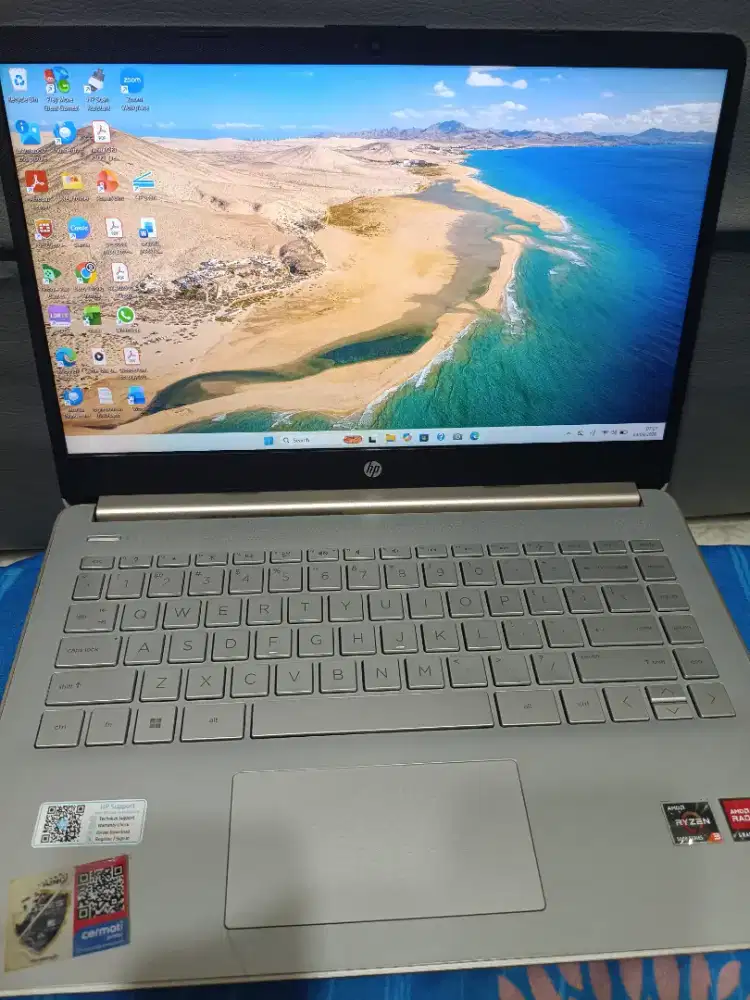 Laptop HP 14S - FQ1009AU, gold, second