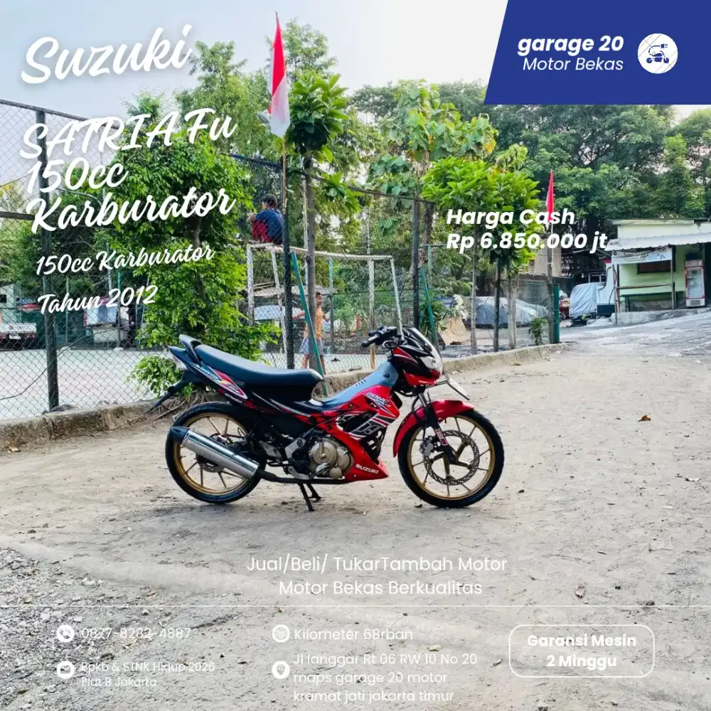 Suzuki Satria Fu 150cc Karburator Tahun 2012 Pajak Hidup