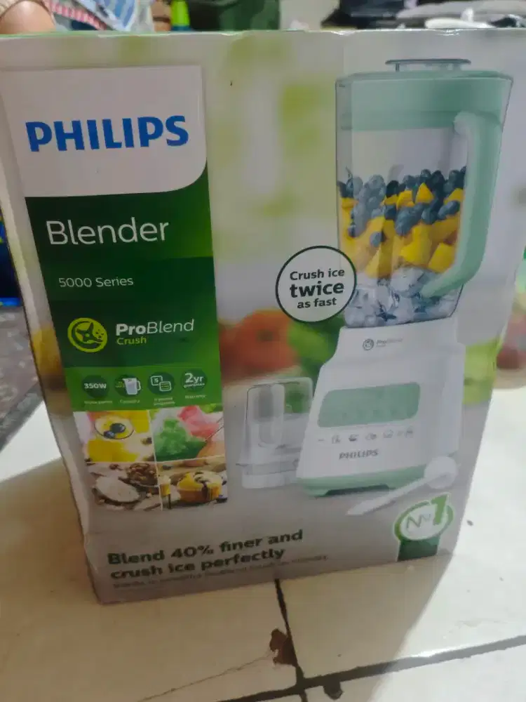 Blender Philips Plastik 2 liter - 5000 Series HR2221/30 Dessert Green