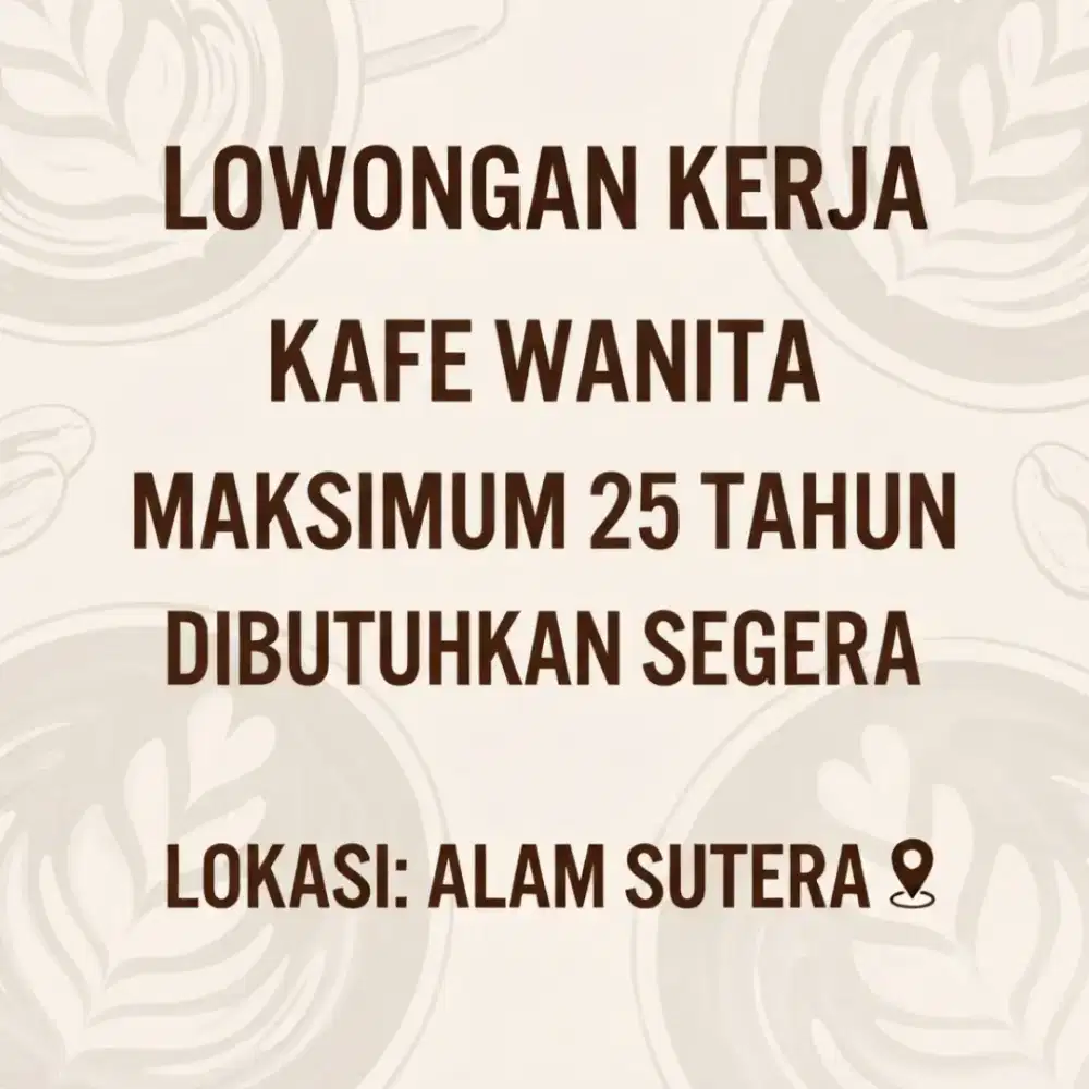 LOKER Cafe Wanita