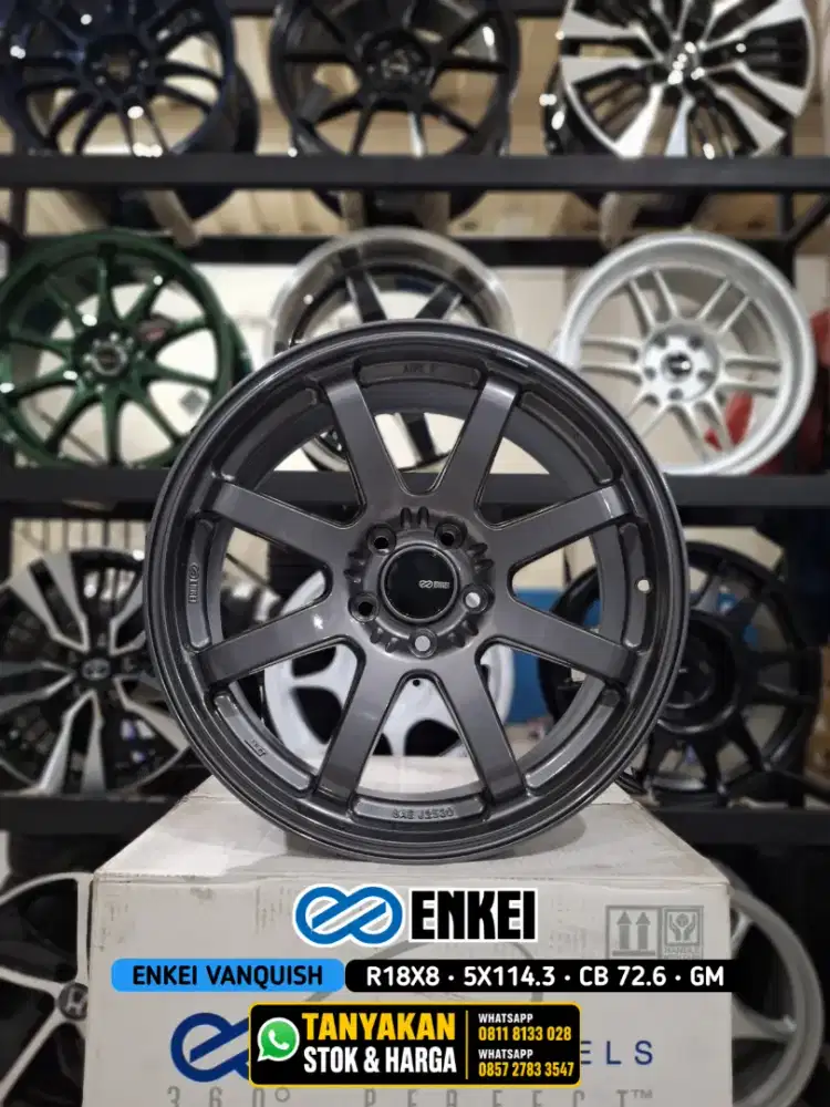 VELG ORI ENKEI VANQUISH R18X8 PCD 5X114.3 GUNMETAL