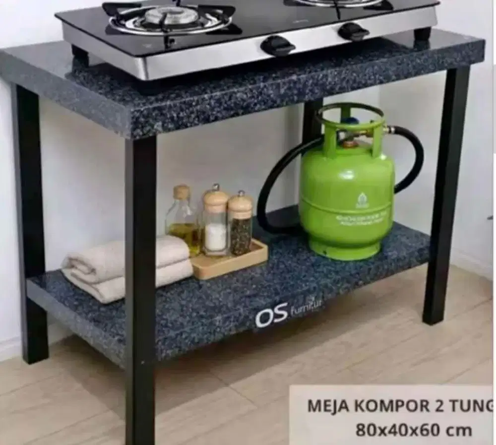 Meja kompor kayu