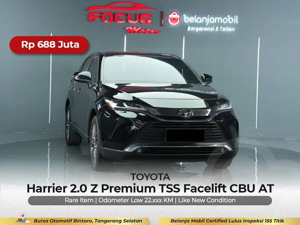 [ KM ANTIK 22RB ] Toyota Harrier 2.0 Z Premium TSS Facelift 2021/2022