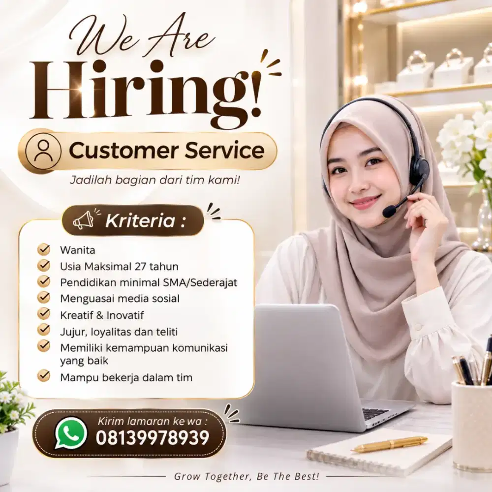 Lowongan kerja sebagai customer service