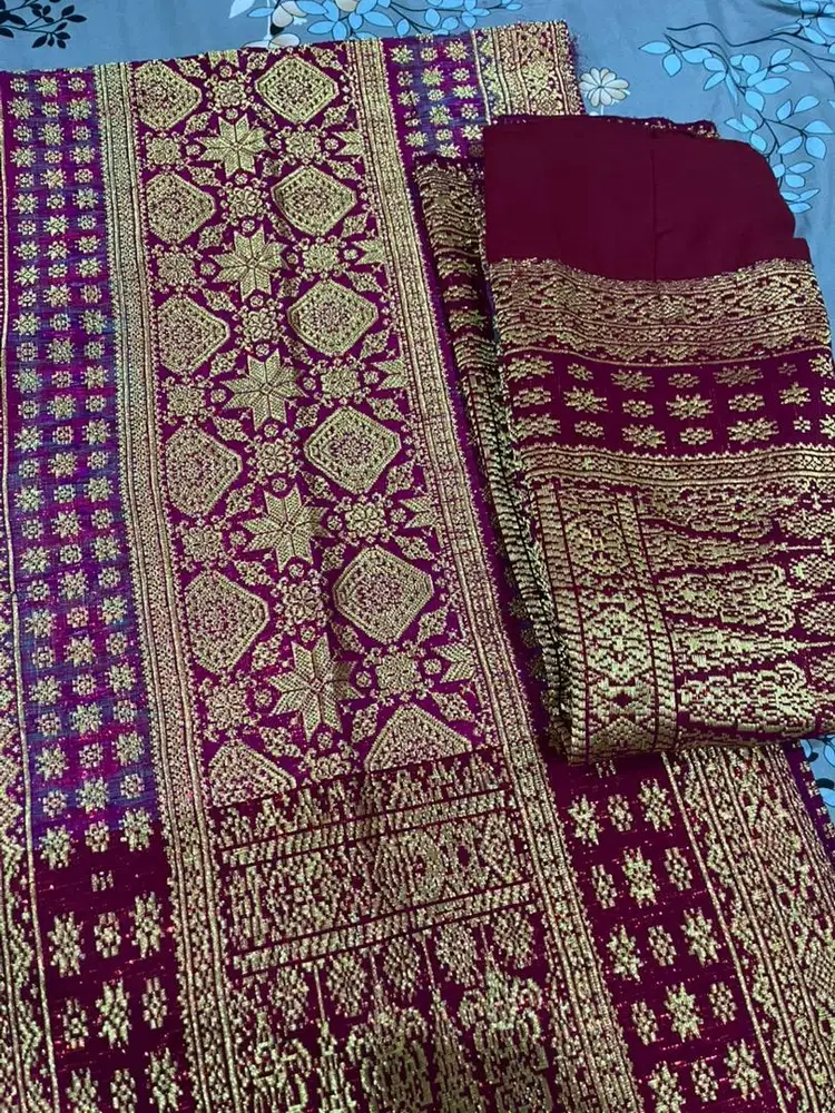 Dijual Murah Satu Set songket palembang asli