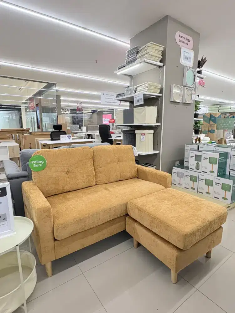 Sofa seater W/Ottoman Terracota