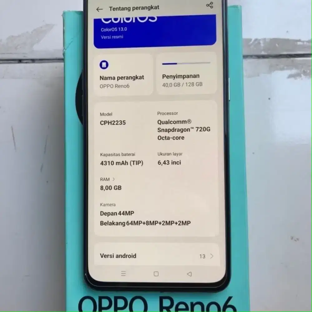 OPPO Reno6 4G HP Dos