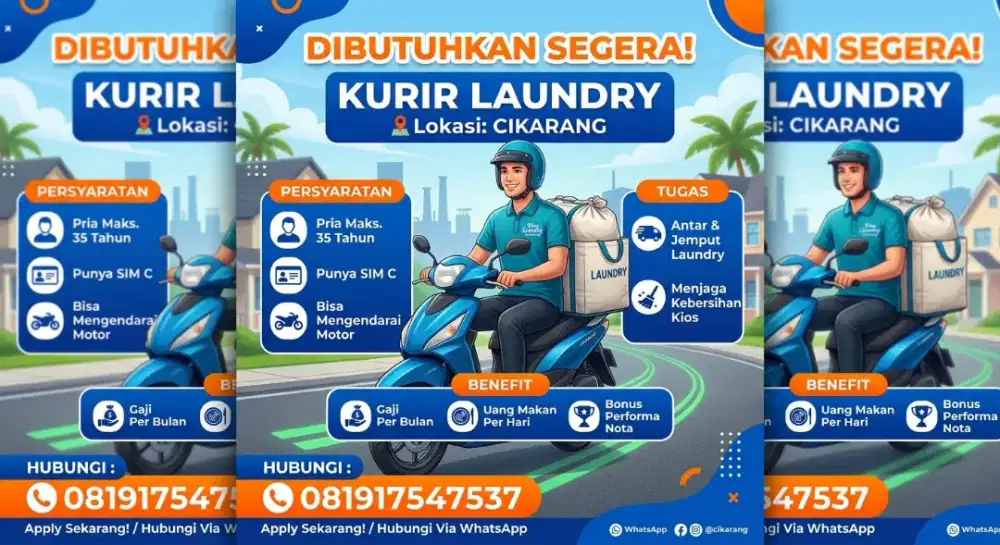 Karyawan Kurir Laundry