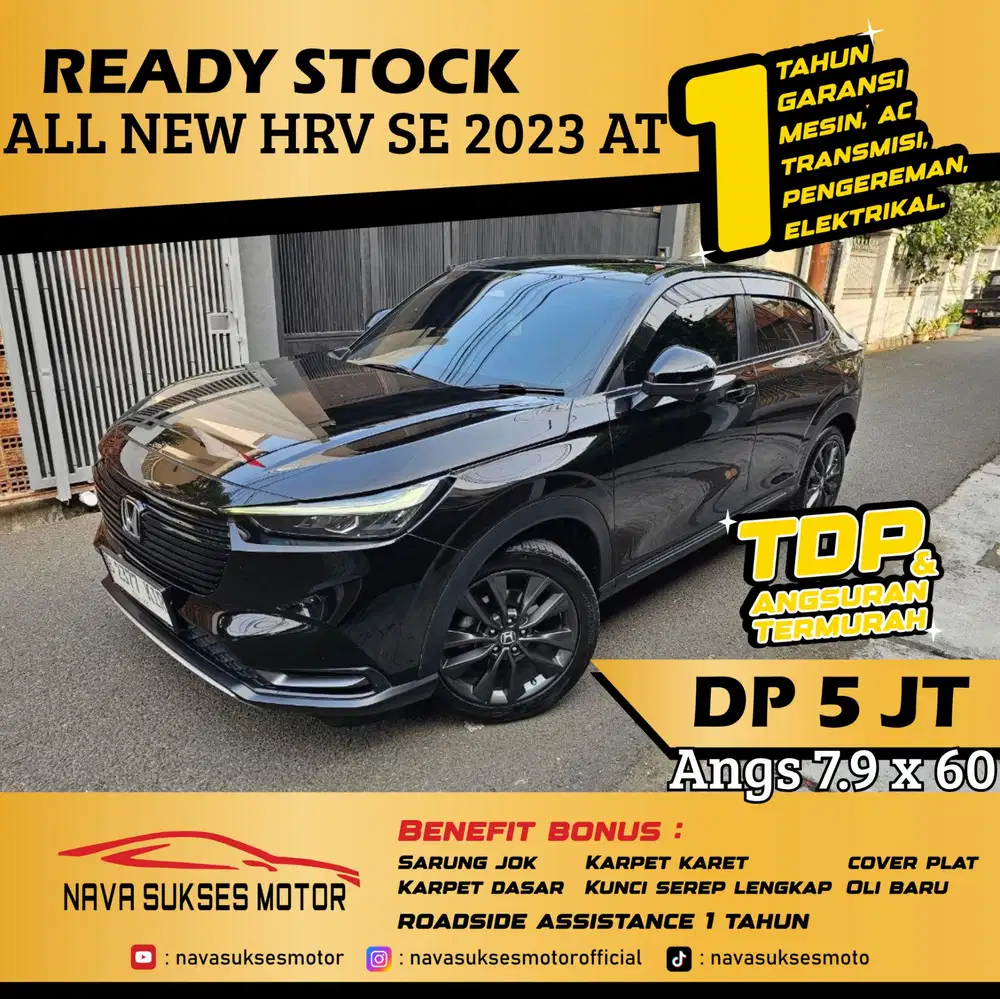 TDP 5 Jt Angs Termurah All New HRV SE 2023 Matic Hitam Low Km Like New