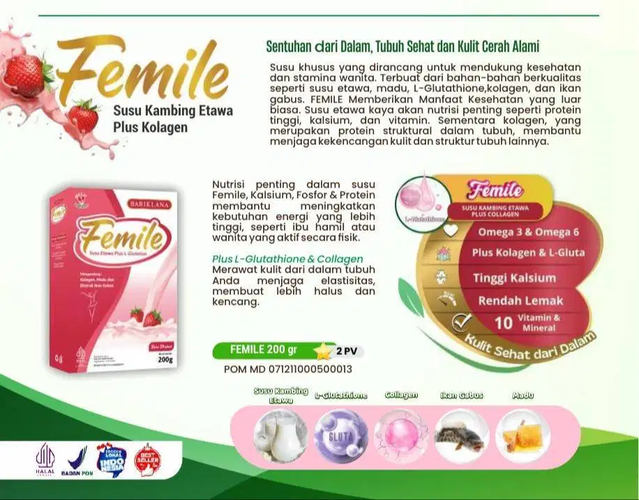 Susu ETawa Plus Kolagen untuk Kesehatan Wanita dan merawat Kulit