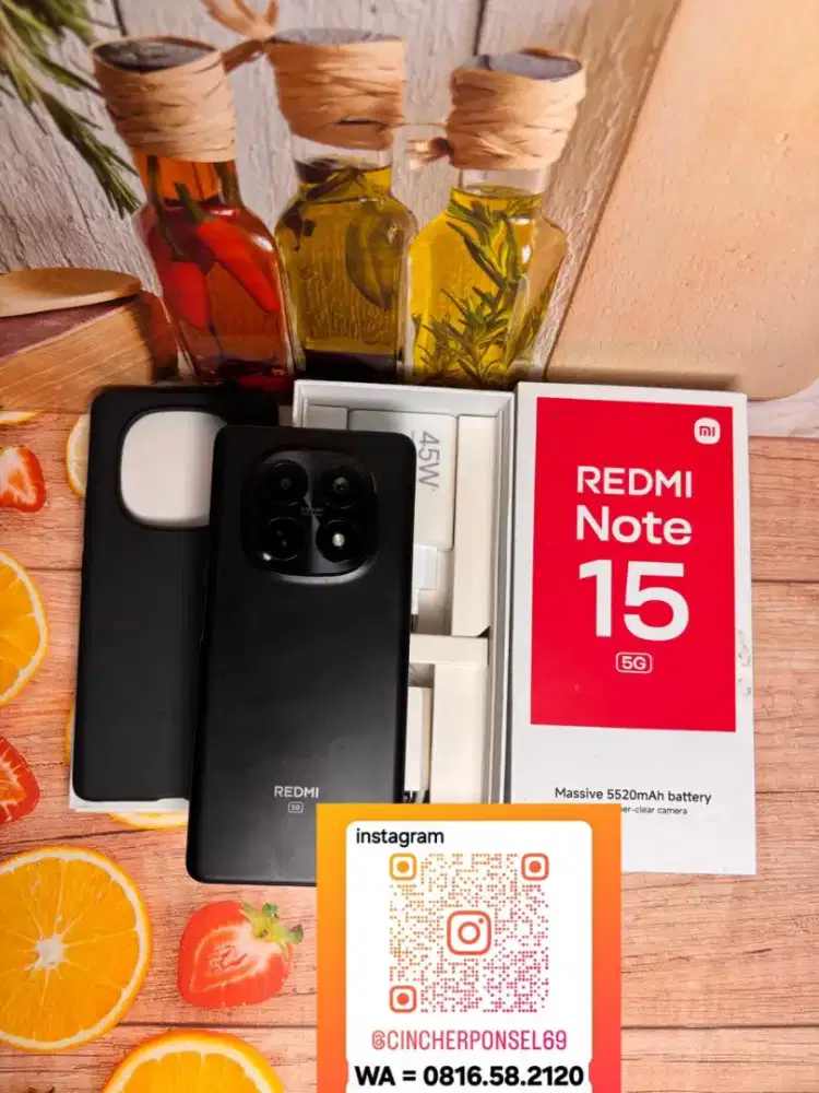 Jual hp Redmi Note 15 5G 12/512 istimewa grns MEI 2027
