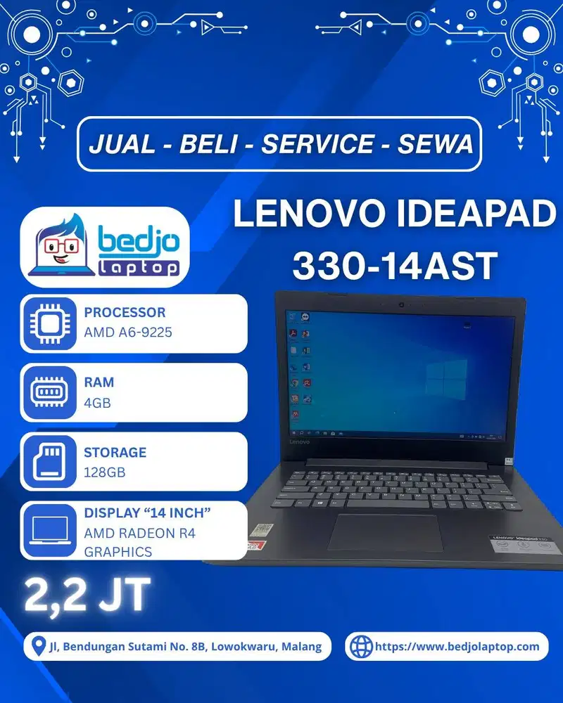 Laptop Lenovo Murah untuk Kebutuhan Harian, Lenovo IdeaPad 330-14AST