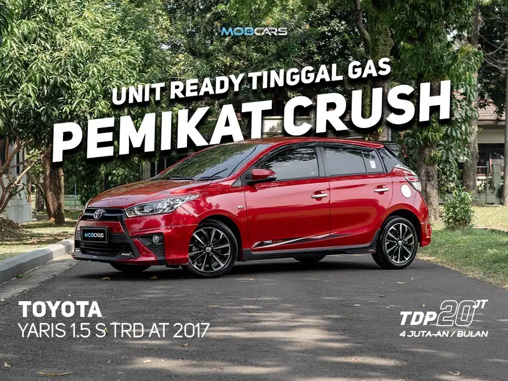 FREE SMART TV 32 YARIS S TRD 1.5 CVT 2017 MERAH