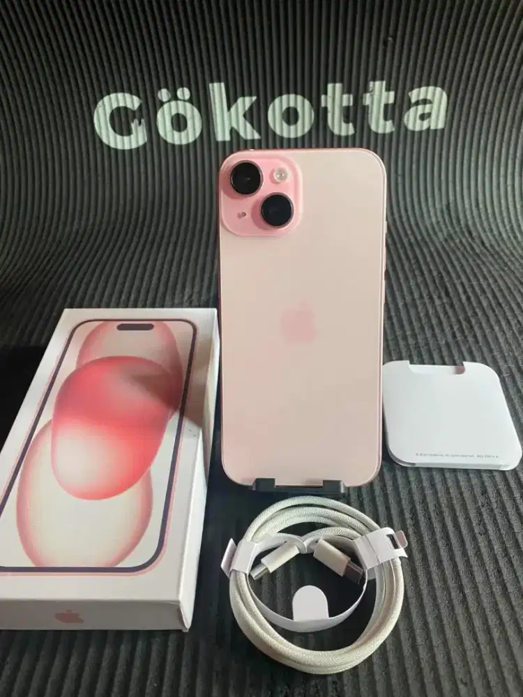 Iphone 15 128gb pink inter all operator fulset mulus likenew no minus