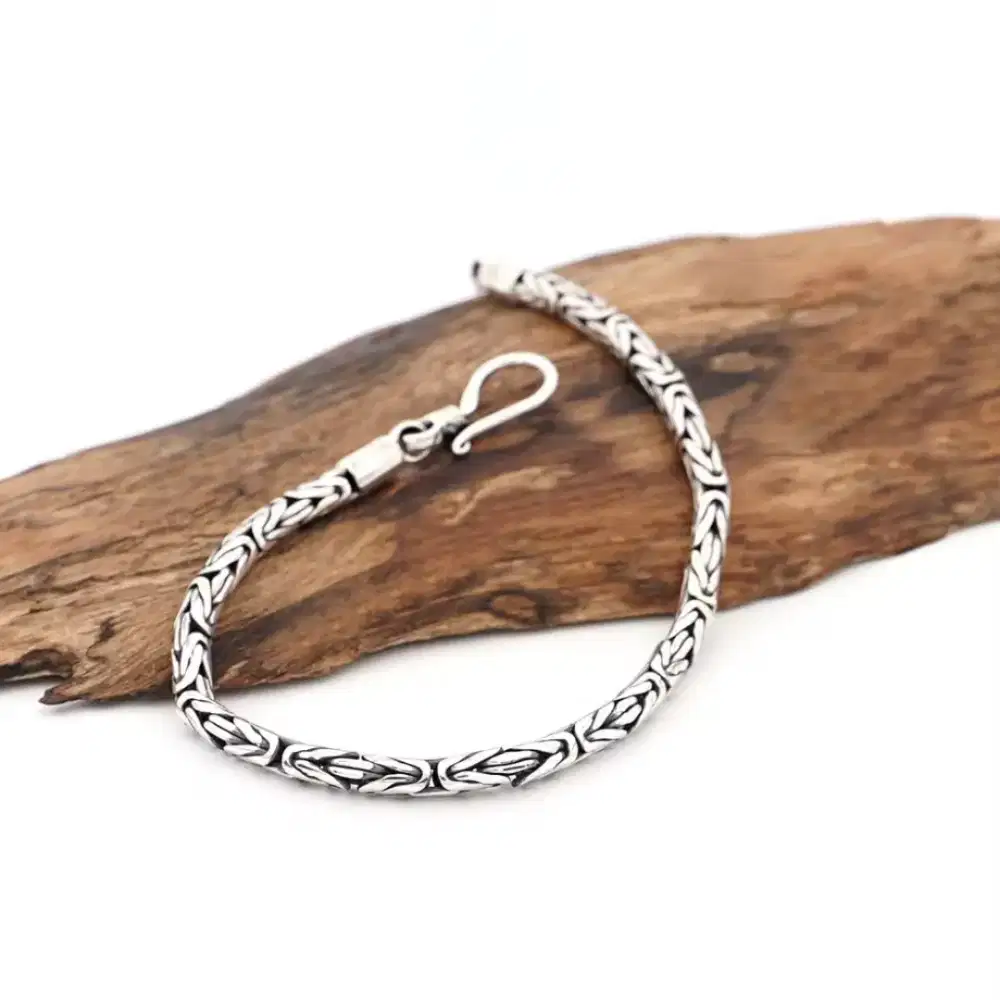 GELANG PERAK 925 (Sterling Silver) Ukuran 18 Cm - Nego