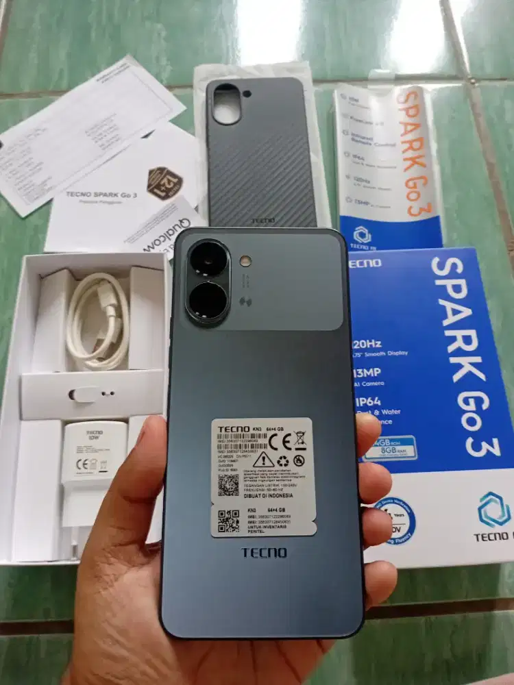 Hp Tecno Spark Go 3 Ram 4+4/64GB Fullset