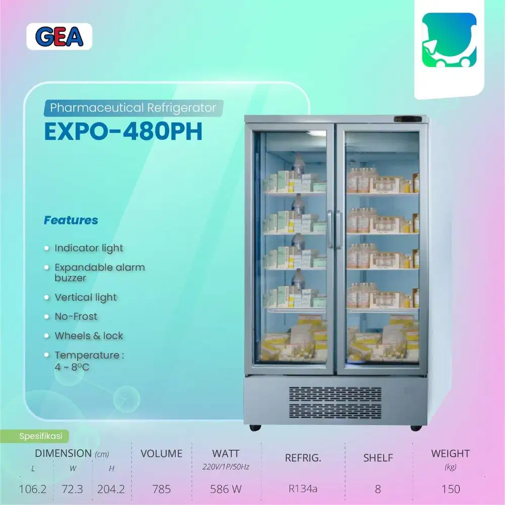 GEA EXPO-800PH Pharmaceutical Refrigerator EXPO-800PH / EXPO 800PH