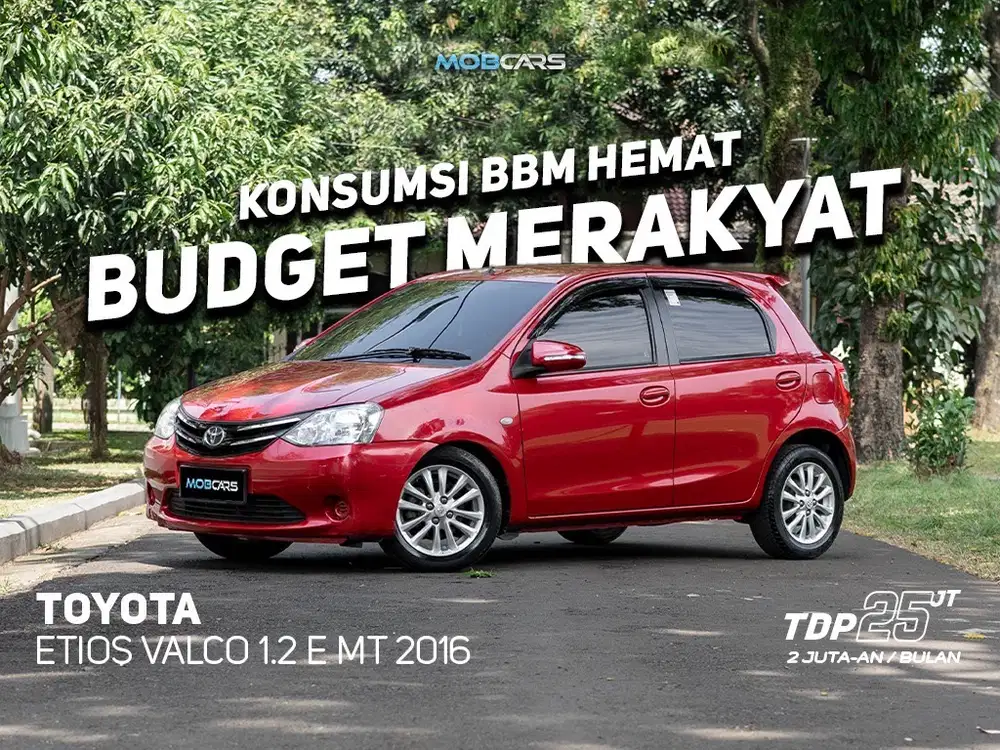 [ LOW KM ] ETIOS VALCO E 1.2 MT 2016 MERAH