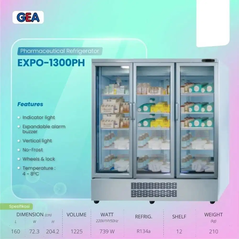 GEA EXPO-1300PH Pharmaceutical Refrigerator EXPO-1300PH / EXPO 1300PH