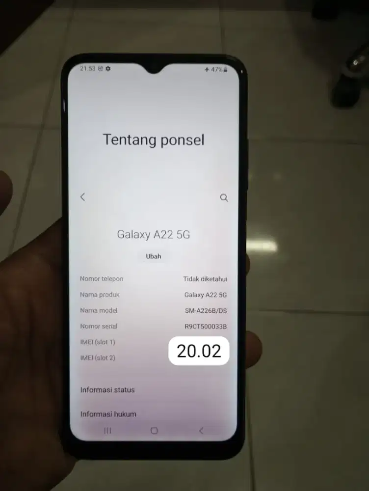 Samsung A22 (5G) Full ORI
