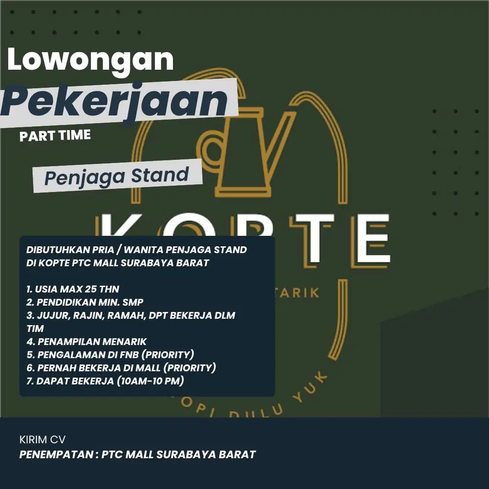 Jaga Stand Part time
