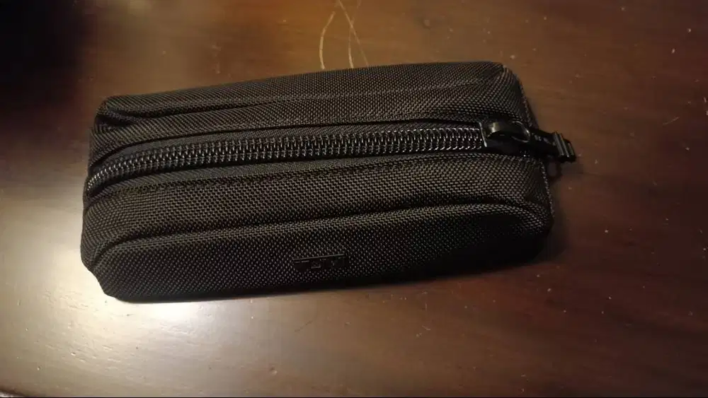 TUMI+ Small Modular Pouch in black ballistic nylon