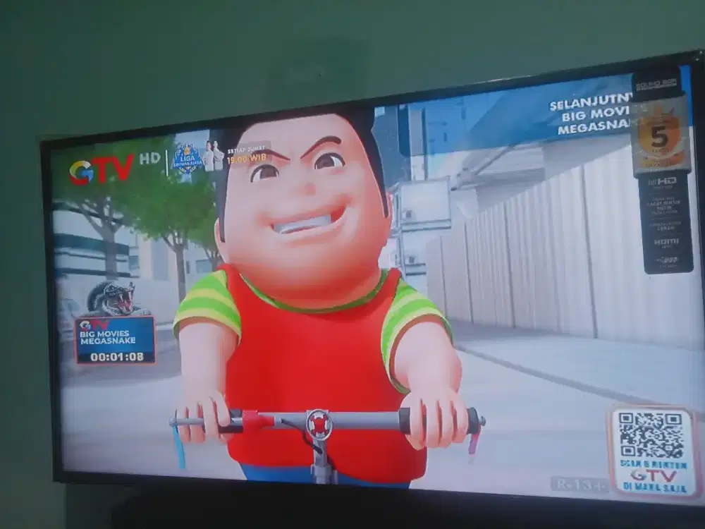 jual tv Polytron 43inc mulus, kumplit dus saja yg dibuang