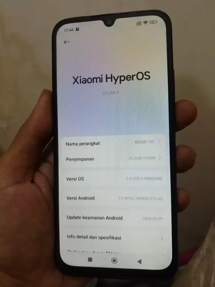 Redmi 15C Ram 8 /256 GB HP + Casan Dijamin Nominus