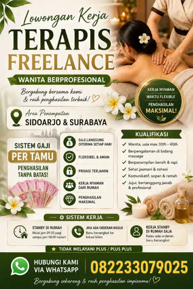 Lowongan kerja terapis freelance
