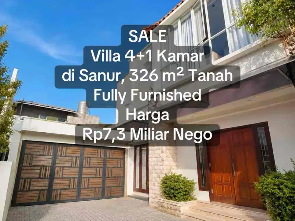 SALE Villa 4+1 Kamar Sanur Fully Furnished