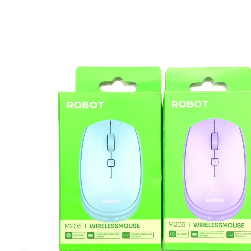 N E W  ROBOT Mouse Wireless USB Original untuk Laptop/PC/HP