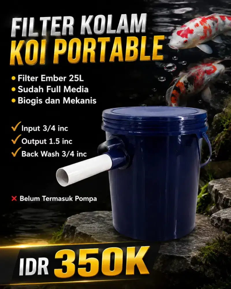 Filter Ember Filter  Kolam Filter Ikan  Full set media Filter koi Nila